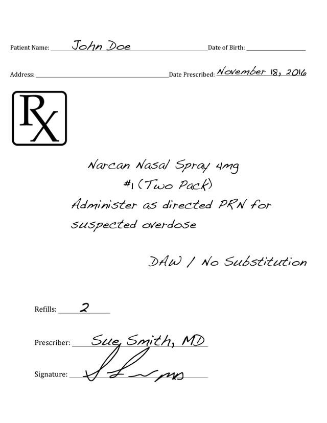 Sample Narcan®