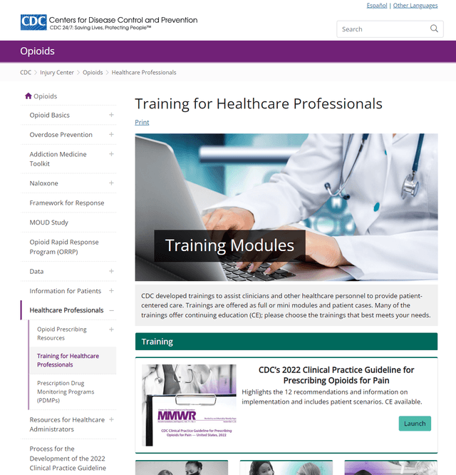 CDC Training for Providers