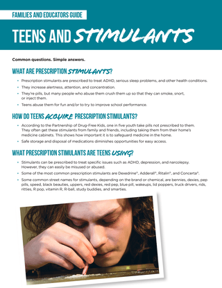 Teens and Stimulants