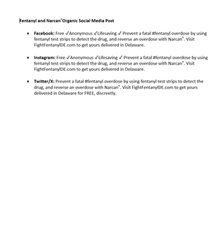 Narcan® and Fentanyl Test Strips